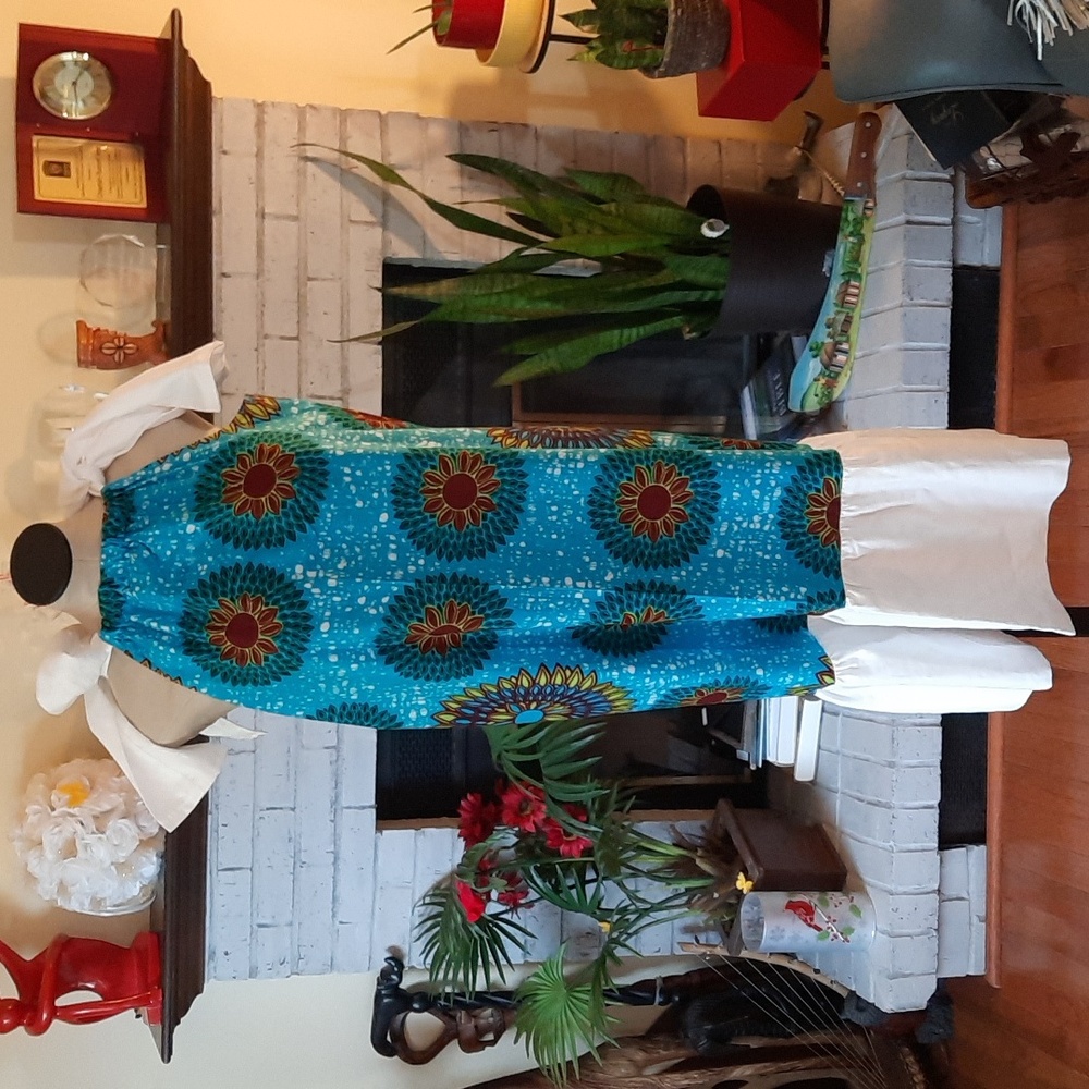 Handmade African Print Halter Dress Size M/L